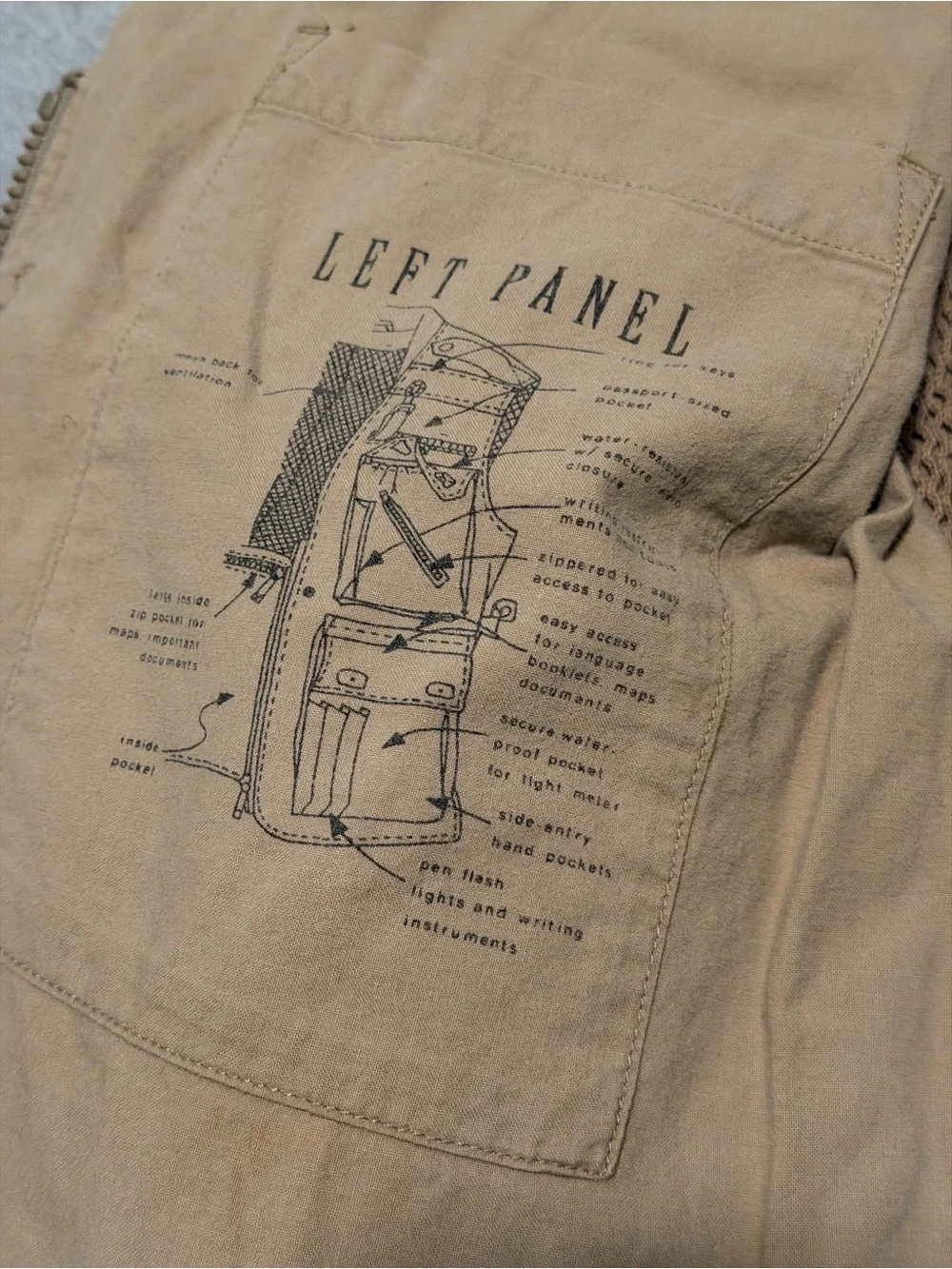Banana Republic Safari Photographer Hiking Hunting Camping Fishing Khaki Vest M